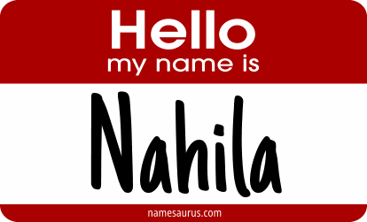 Hello my name is Nahila png download