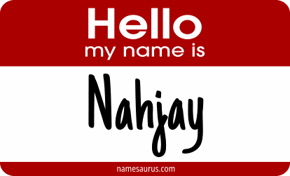 Hello my name is Nahjay png download