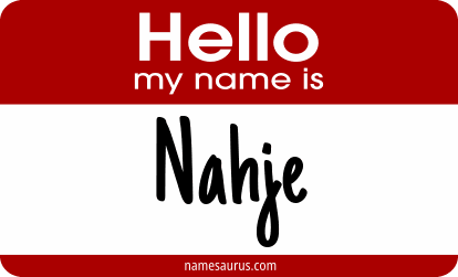 Hello my name is Nahje png download