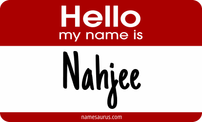 Hello my name is Nahjee png download