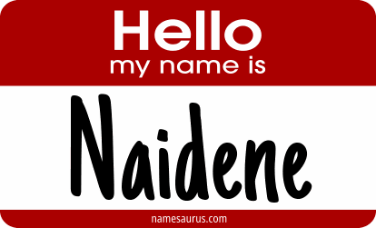 Hello my name is Naidene png download