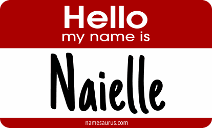 Hello my name is Naielle png download