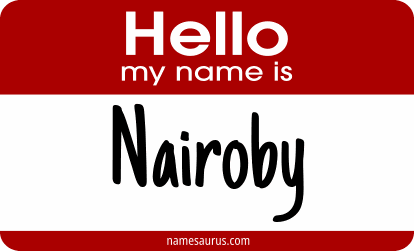 Hello my name is Nairoby png download