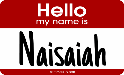 Hello my name is Naisaiah png download
