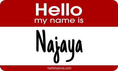 Hello my name is Najaya png download