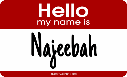Hello my name is Najeebah png download
