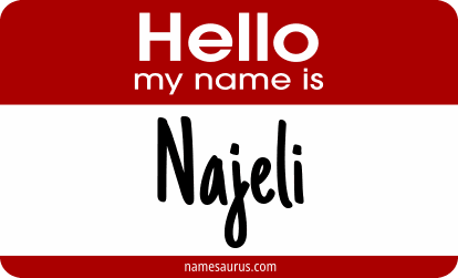 Hello my name is Najeli png download