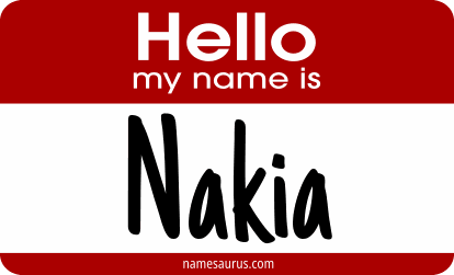 Hello my name is Nakia png download