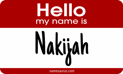 Hello my name is Nakijah png download