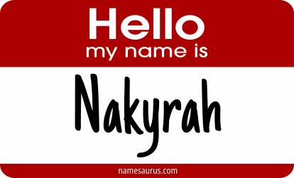 Hello my name is Nakyrah png download