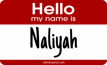 Hello my name is Naliyah png download