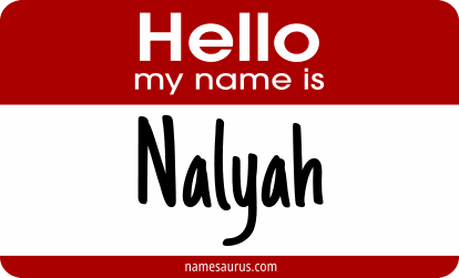 Hello my name is Nalyah png download