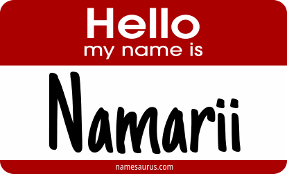 Hello my name is Namarii png download