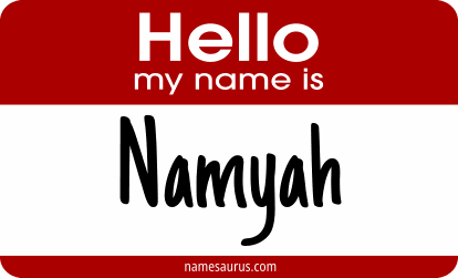 Hello my name is Namyah png download