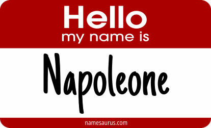 Hello my name is Napoleone png download