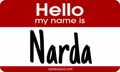 Hello my name is Narda png download
