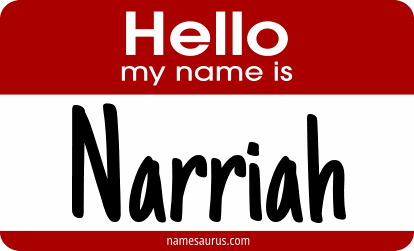 Hello my name is Narriah png download