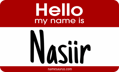 Hello my name is Nasiir png download