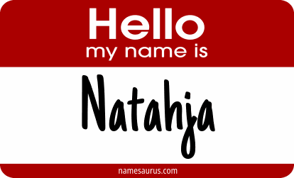 Hello my name is Natahja png download