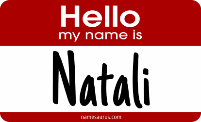 Hello my name is Natali png download