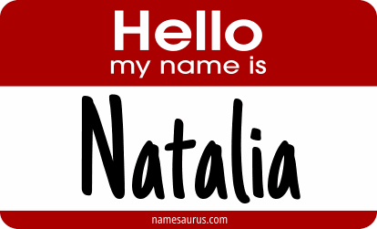 Hello my name is Natalia png download