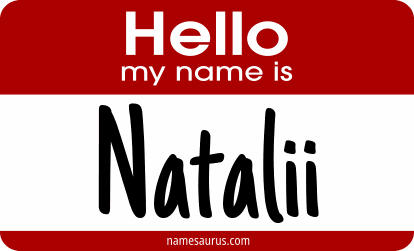 Hello my name is Natalii png download