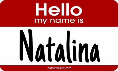 Hello my name is Natalina png download