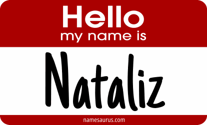 Hello my name is Nataliz png download