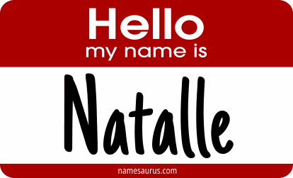 Hello my name is Natalle png download