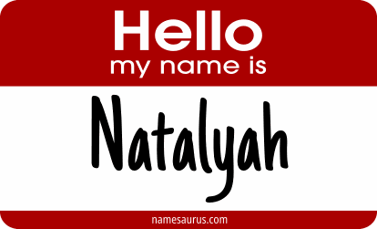 Hello my name is Natalyah png download