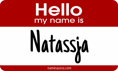 Hello my name is Natassja png download
