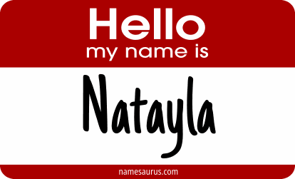 Hello my name is Natayla png download
