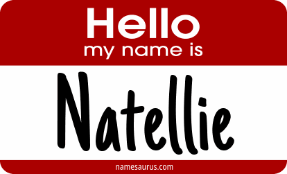 Hello my name is Natellie png download