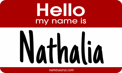Hello my name is Nathalia png download