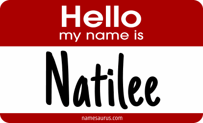 Hello my name is Natilee png download