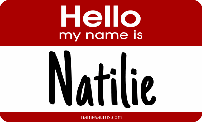 Hello my name is Natilie png download