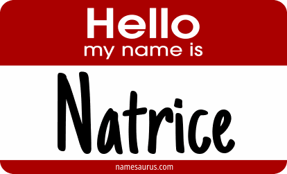 Hello my name is Natrice png download