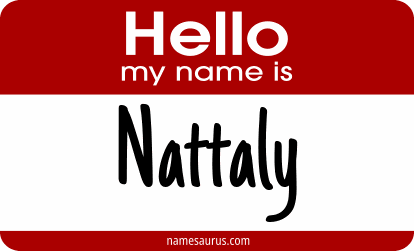 Hello my name is Nattaly png download