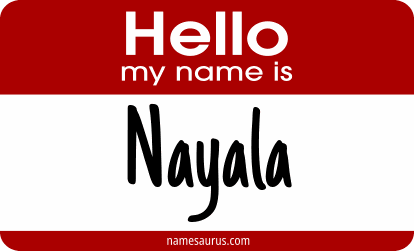 Hello my name is Nayala png download