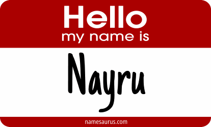 Hello my name is Nayru png download