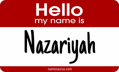 Hello my name is Nazariyah png download