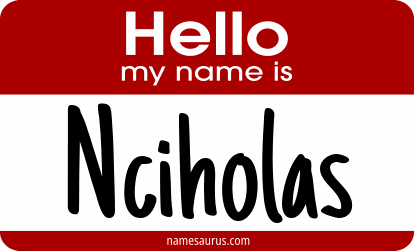 Hello my name is Nciholas png download