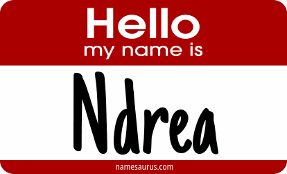 Hello my name is Ndrea png download