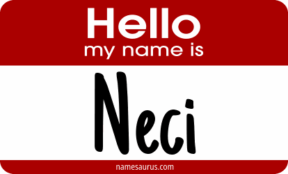 Hello my name is Neci png download