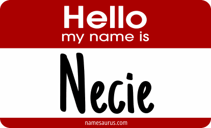 Hello my name is Necie png download