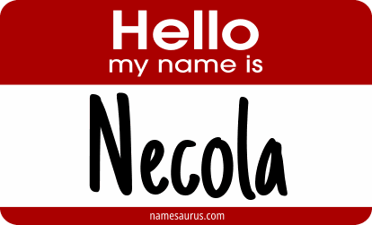 Hello my name is Necola png download