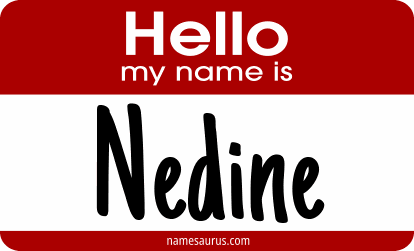 Hello my name is Nedine png download