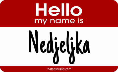 Hello my name is Nedjeljka png download