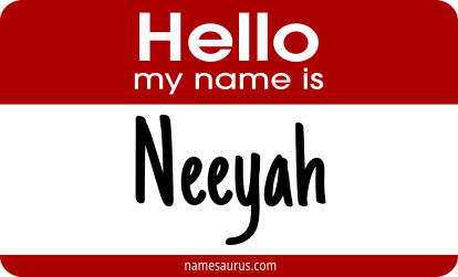 Hello my name is Neeyah png download