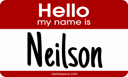 Hello my name is Neilson png download